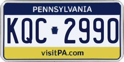 PA license plate KQC2990