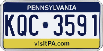 PA license plate KQC3591