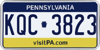PA license plate KQC3823