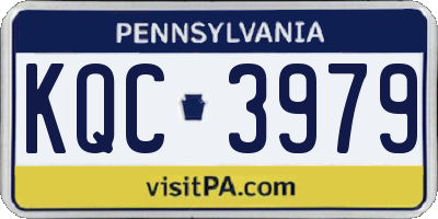 PA license plate KQC3979