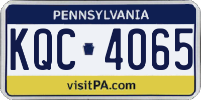 PA license plate KQC4065