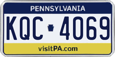 PA license plate KQC4069