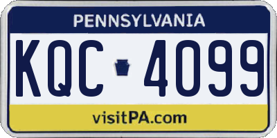 PA license plate KQC4099