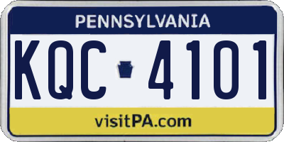 PA license plate KQC4101