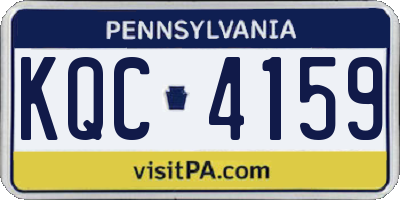 PA license plate KQC4159