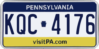 PA license plate KQC4176