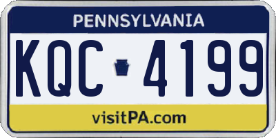 PA license plate KQC4199