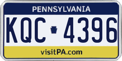 PA license plate KQC4396