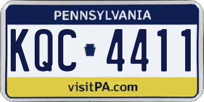 PA license plate KQC4411
