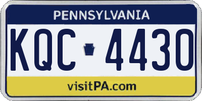 PA license plate KQC4430