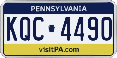 PA license plate KQC4490