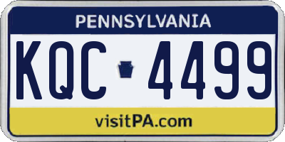 PA license plate KQC4499