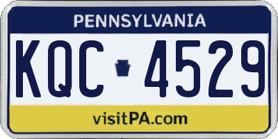 PA license plate KQC4529