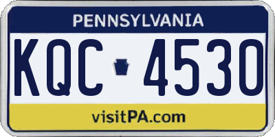 PA license plate KQC4530