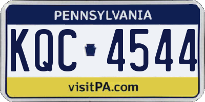 PA license plate KQC4544