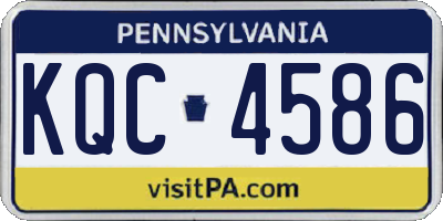 PA license plate KQC4586