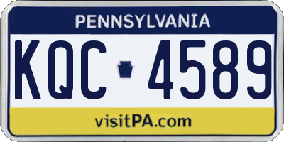 PA license plate KQC4589