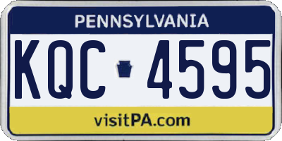 PA license plate KQC4595