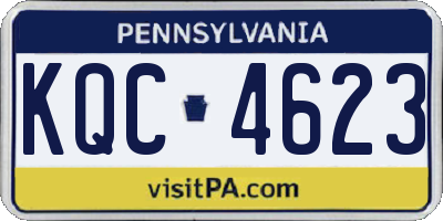 PA license plate KQC4623