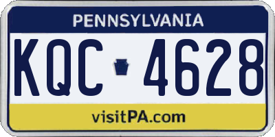 PA license plate KQC4628