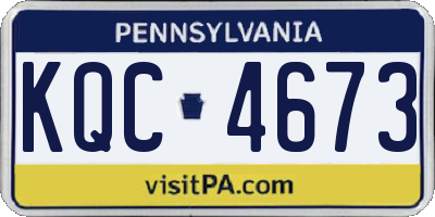 PA license plate KQC4673