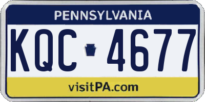 PA license plate KQC4677