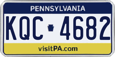 PA license plate KQC4682