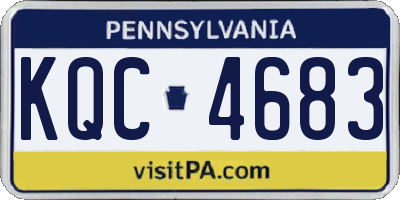 PA license plate KQC4683