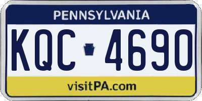 PA license plate KQC4690