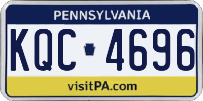 PA license plate KQC4696