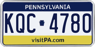 PA license plate KQC4780
