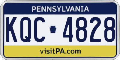 PA license plate KQC4828
