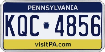 PA license plate KQC4856