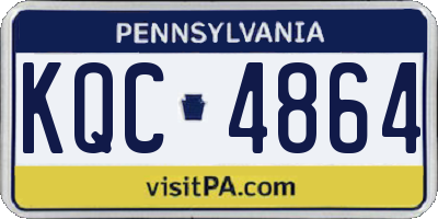 PA license plate KQC4864