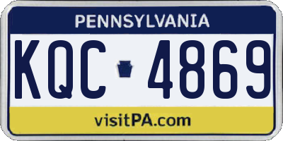 PA license plate KQC4869
