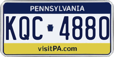 PA license plate KQC4880