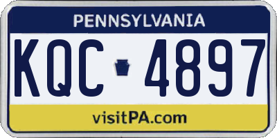 PA license plate KQC4897