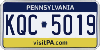 PA license plate KQC5019