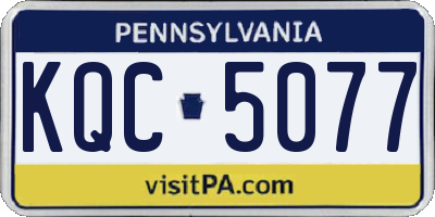 PA license plate KQC5077