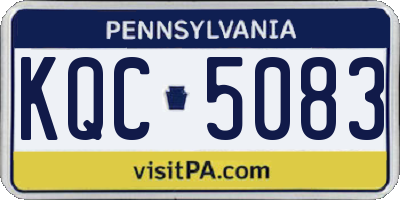 PA license plate KQC5083