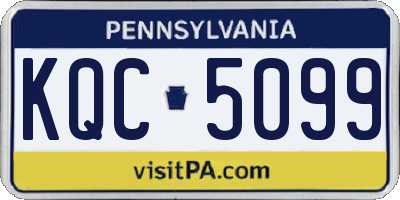 PA license plate KQC5099