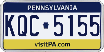 PA license plate KQC5155