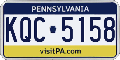 PA license plate KQC5158