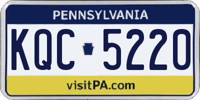 PA license plate KQC5220