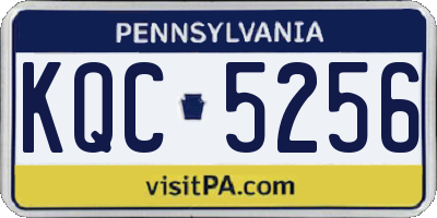 PA license plate KQC5256