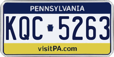 PA license plate KQC5263