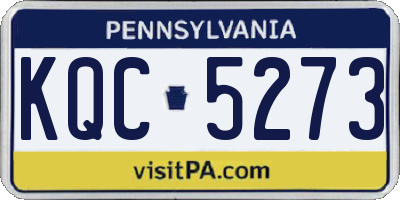 PA license plate KQC5273