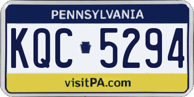 PA license plate KQC5294
