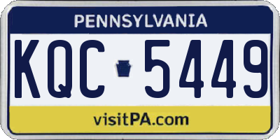PA license plate KQC5449