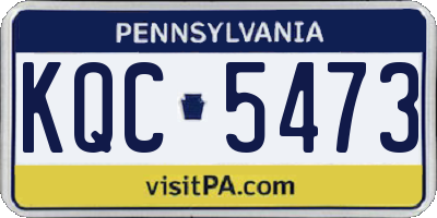 PA license plate KQC5473